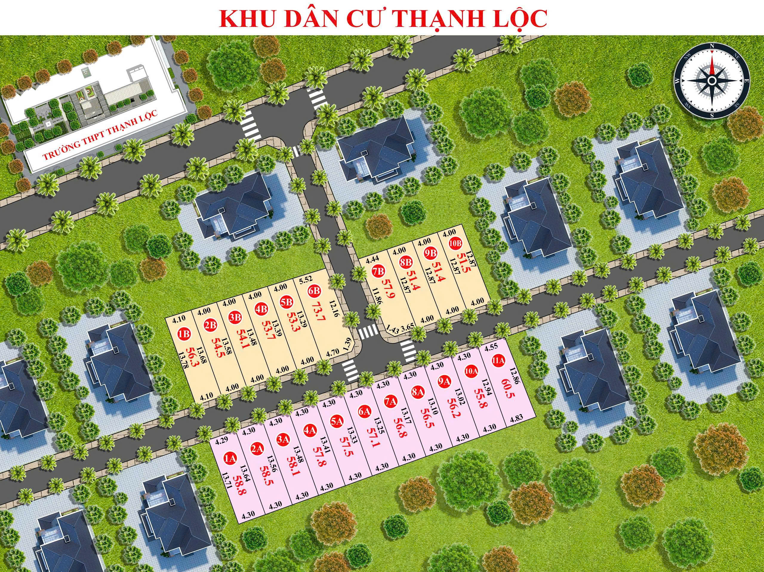 Bản vẽ phân lô 21 lô đất Thạnh Lộc 37