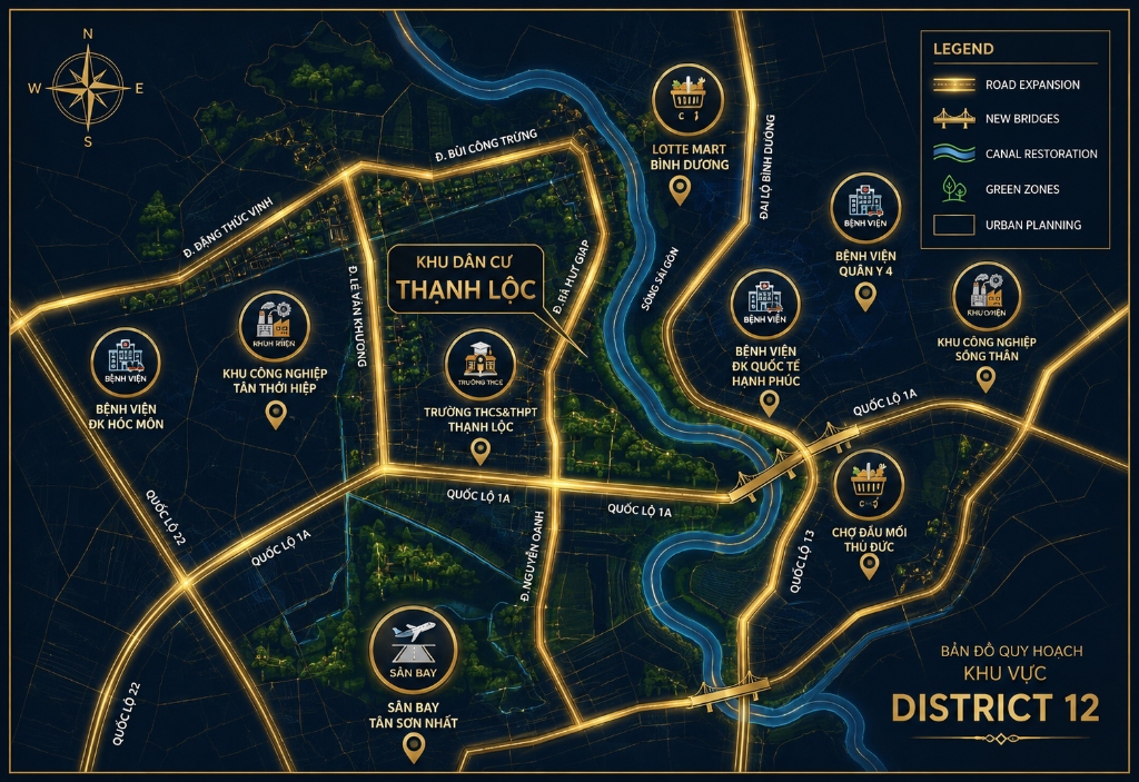 Bản đồ quy hoạch giao thông Quận 12
