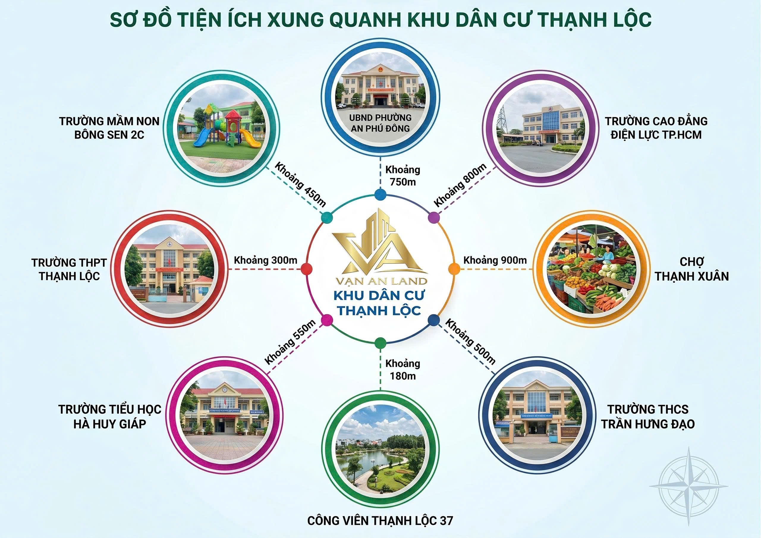 Khu vực xung quanh lô đất Thạnh Lộc 37